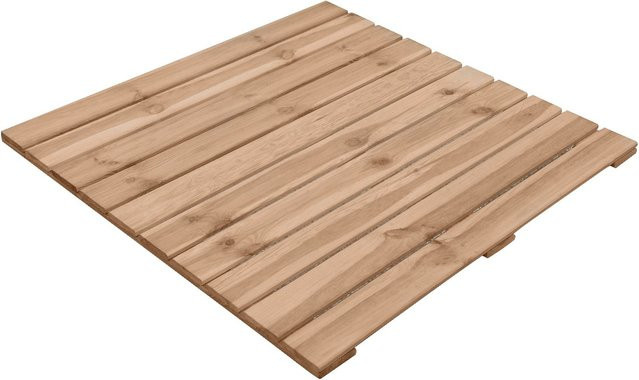 Holzfliesen für die Terrasse aus Kiefer, B/B/H: 100 x 100 cm - Bild 1