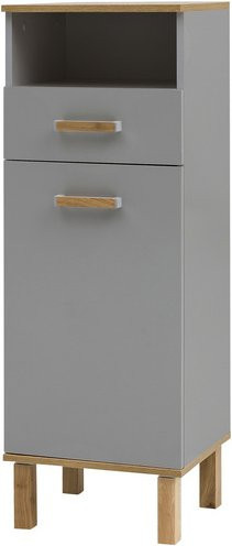 Schildmeyer Highboard Padua Landhaus Stil in Grau Eiche B/T/H: 40,4 x 35,0 x 114,5 cm - Bild 1