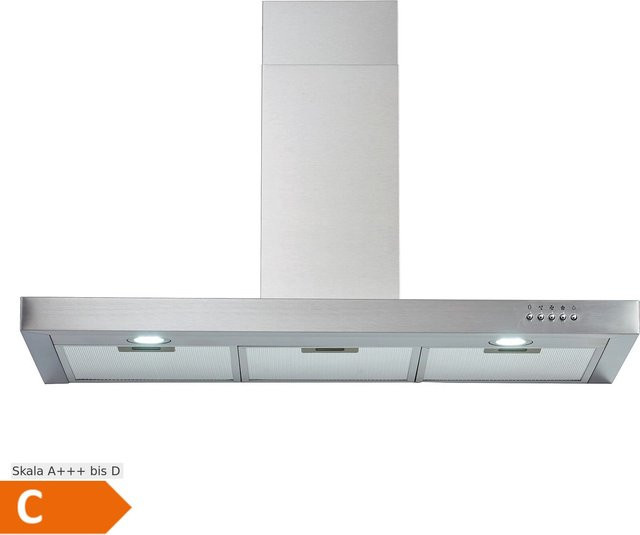 PKM Dunstabzugshaube 9004W in Edelstahl Silber, Wandmontage mit LED-Display, Abluft oder Umluft, Energieklasse C, Breite: 90 cm, Höhe: 45 cm, Tiefe: 45 cm - Bild 1