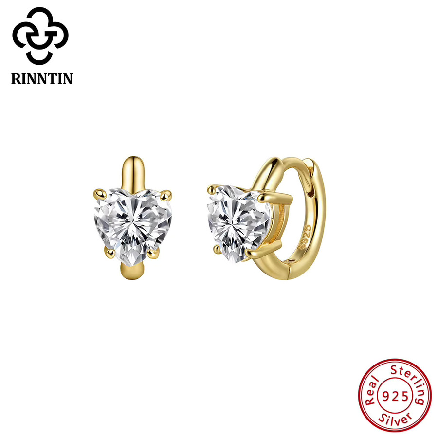 Rinntin Creolen, Moissanit, 925 Silber, Damen - Bild 3