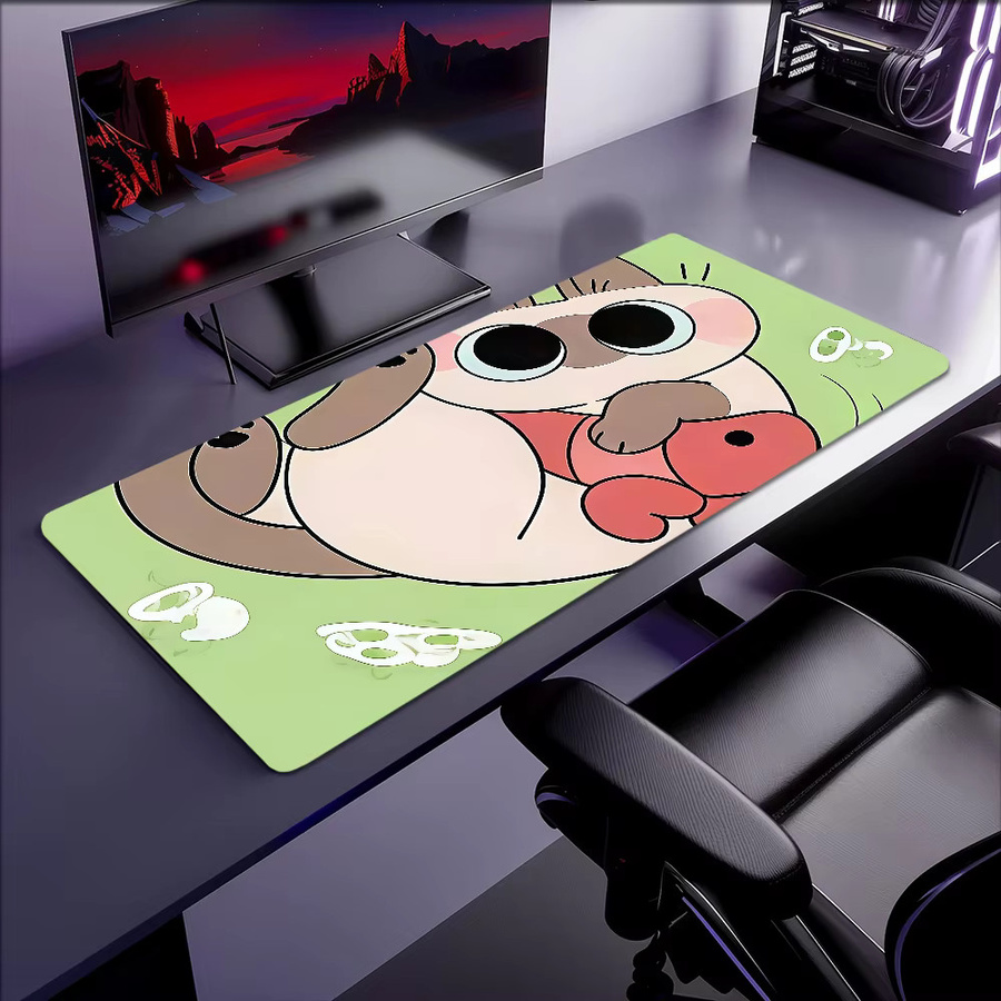 Azukisan Mauspad Lockedge mit niedlichem Katzenmotiv in Multicolour, rutschfestes großes Schreibpad für Gaming und Büro - Bild 5