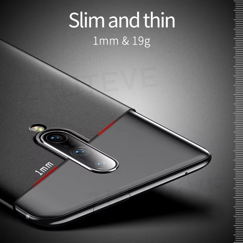 ZEOTEVE Schutzhülle für OnePlus 7 Pro, 7, 7T, 8 oder 8T, schlankes mattes Design aus hartem PC, Schwarz - Bild 3