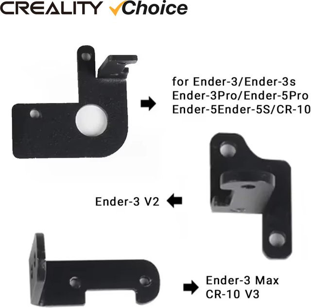 Creality CR BL Touch Sensor Halterung Platte für Ender-3, CR-10 und Ender-5 in Schwarz - Bild 1