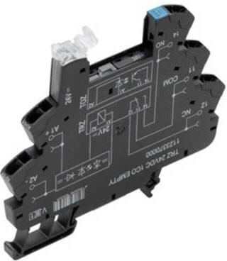 Weidmüller Relaissockel TRZ 48VUC 1CO EMPTY TERMSERIES mit LED-Anzeige in Schwarz - Bild 1