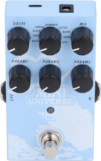 Fishine Gitarren-Effektpedal mit 9 Hall-Typen und digitaler Modellierung in Weiß - Bild 1