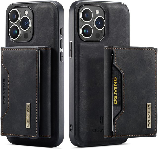 szHAIyu 2-in-1 Lederhülle für iPhone 15 Pro 14 13 12 Pro Max XS X XR 7 8 Plus mit abnehmbarer Brieftasche und Kartenhalter, Schwarz - Bild 1