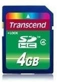 Transcend SDHC Speicherkarte Class 4 mit 4 GB Kapazität - Bild 1