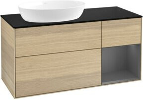 V&B Waschtischunterschrank Finion mit Wandbeleuchtung, Anthrazit lackiert, Breite: 120 cm, Tiefe: 50,1 cm, Höhe: 50,1 cm - Bild 1