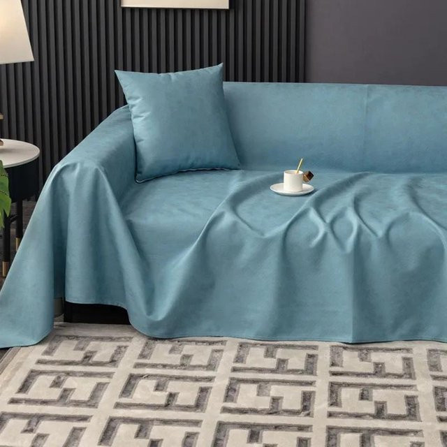 Wasserdichter Sofa-Handtuchbezug von Your Warm Home in Blau, schmutzabweisend und rutschfest, B/T: 90 x 90 cm - Bild 1
