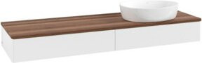 V&B Waschtischunterschrank Antao ohne Frontstruktur in Weiß lackiert, B: 160 cm, T: 50 cm - Bild 1