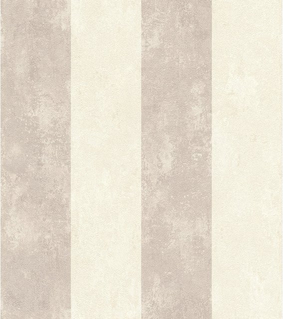 Rasch Vliestapete Tapetenwechsel II 608960 Streifen in Creme-Grau mit Beige und Silber, Breite: 0,53 m, Länge: 10,05 m - Bild 1