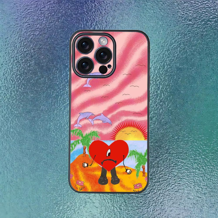 Singer Bad B-bunny Handyhülle für iPhone 11 bis iPhone 17 Pro Max Plus Mini in Schwarz Matt - Bild 2