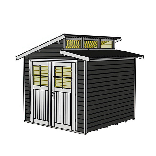 WEKA Gartenhaus 226 Gr.2 aus Holz in Anthrazit mit Pultdach B/H/T: 267 x 252 x 261 cm - Bild 4