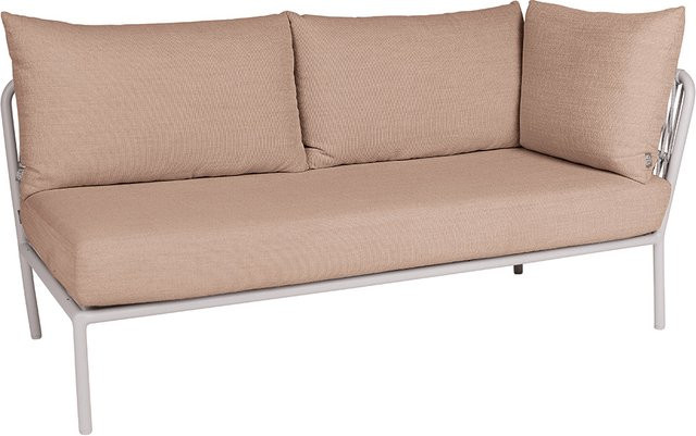 Stern Element Romy Lounge 2-Sitzer aus Aluminium in Greige mit Kordel und Kissenset in Lychee - Bild 1