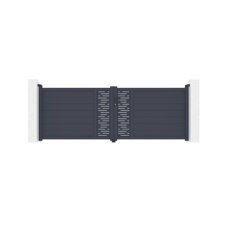 Casanoov Flügeltor Arlberg Aluminium Grau & Schwarz mit Ranger B150 Motorisierung, B/H: 355 x 120 cm - Bild 2