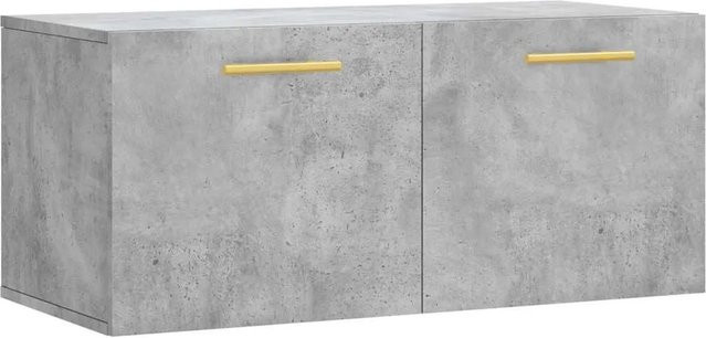 vidaXL Wandschrank in Betongrau aus Holzwerkstoff, B/T/H: 80 x 36,5 x 35 cm - Bild 1