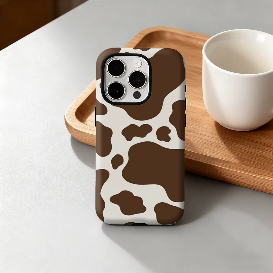 Handyhülle mit Kuh-Druck für iPhone 17 16 15 14 13 12 Pro Max Plus mit doppelschichtiger Rückseite von Potdemiel - Bild 4