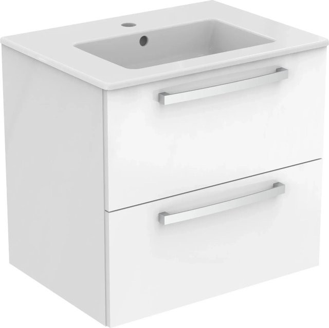 Ideal Standard Einzelwaschtisch Eurovit Plus in Weiß Hochglanz mit Softclose, Breite: 50 cm - Bild 1