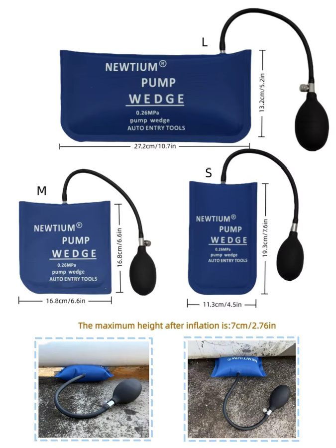 NEWTIUM Werkzeugset mit aufblasbarem Pumpenkeil als komplettes Airbag-Set für die Installation und Reparatur von Kfz-Türen und Fenstern - Bild 6