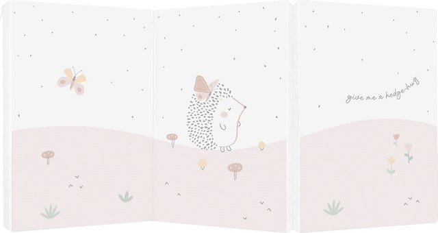 Kikka boo Babybett Faltmatratze mit Tier-Motiv aus Baumwolle in Rosa, B/T/H: 120 x 60 x 5 cm - Bild 1