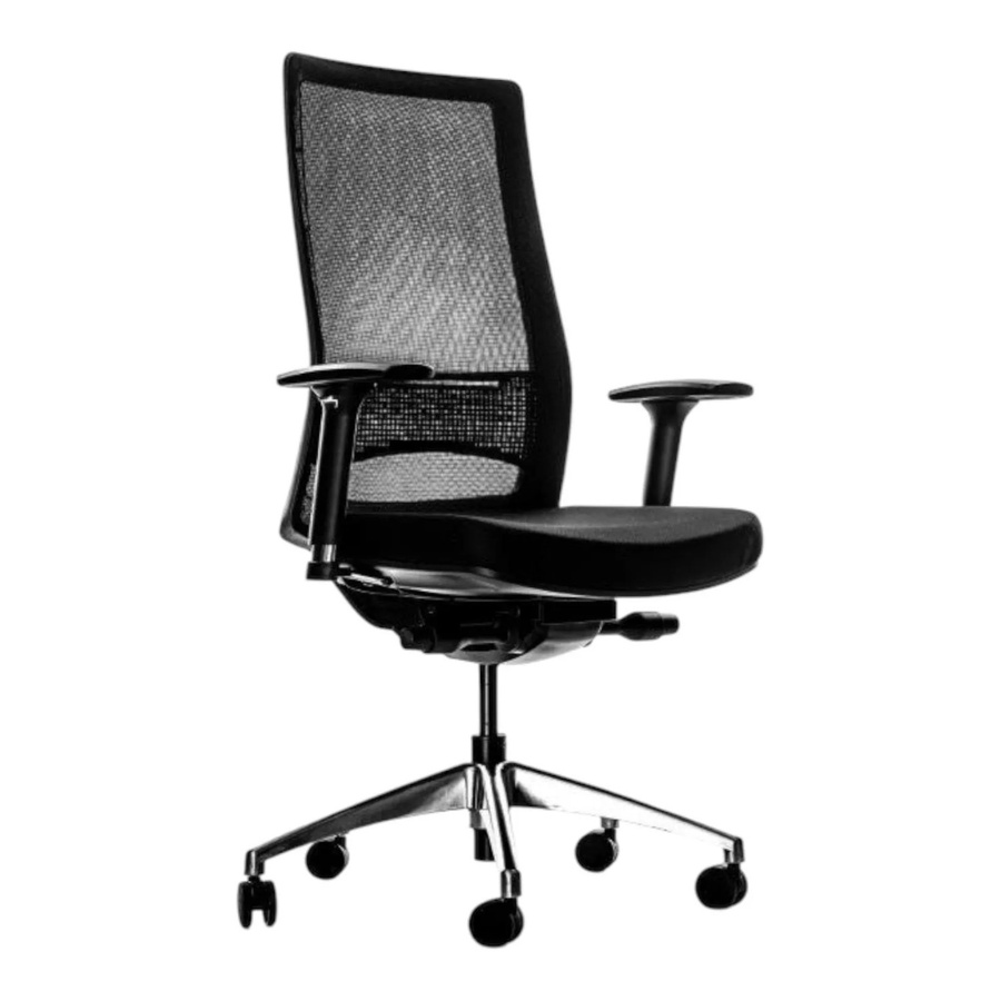 Jet-Line Ergonomischer Bürostuhl Monteray in Schwarz mit verstellbarer Rückenstütze, Armlehnen und Sitzflächenverstellung - Bild 2
