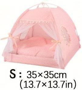 WTEMPO Katzenbett Donut mit Blumenmuster in Rosa, Größe S - Bild 1