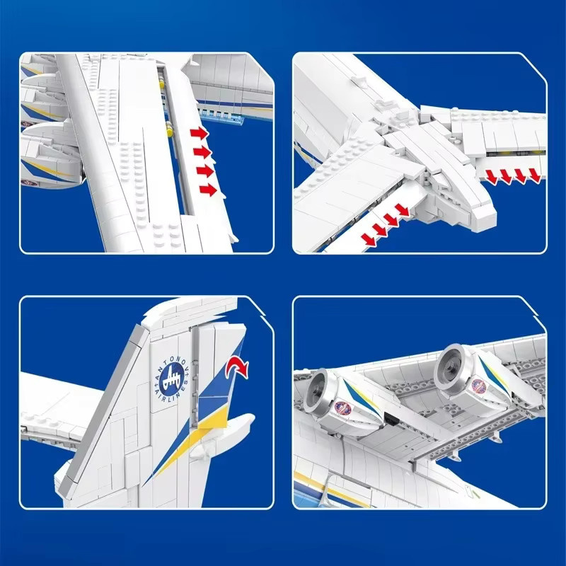 barweer An-225 Großes Transportflugzeug, Modellbausatz, 5350 Teile, ab 6 Jahren - Bild 2