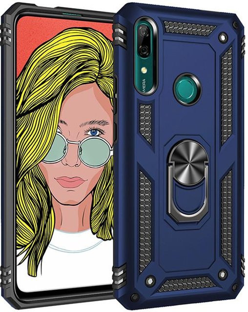 Magnetisches Armor Case mit Ring für Huawei P Smart Z Y9 Prime P20 P30 P40 Pro Mate 20 30 Nova 5T 6SE 7i Honor 10 Lite 9X Y9S in Blau - Bild 1