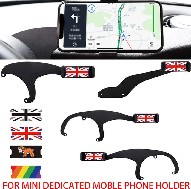 ZUIMI Handyhalterung für Mini Cooper F56 F55 F54 F60 R50 R52 R53 R55 R56 R60 ab 2008, GPS Telefonhalterung in Schwarz - Bild 1