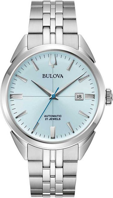 Bulova Herrenuhr Sutton, Automatik, Edelstahl, Blau, 41,5 mm - Bild 1