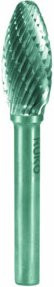 RUKO Hartmetallfrässtift Form H Durchmesser 12 mm HM Flamme grün - Bild 1