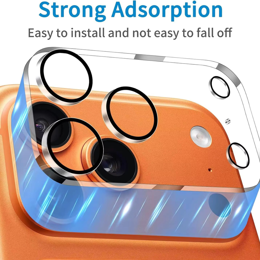 3er-Set Gehärtetes Glas Kameralinsen-Schutzfolie für Apple iPhone 17 Air 17E 16E 16 Pro Max 15 Plus 14 13 12 11 in Transparent - Bild 5