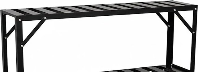 Halls Top Regal für Standalone-Tisch aus Aluminium, Schwarz, Breite: 121 cm, Tiefe: 26 cm - Bild 1