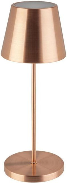 APS Akkutischleuchte MERLE LED dimmbar mit Fernbedienung, Kupfer, Durchmesser: 11 cm, Höhe: 30,5 cm - Bild 1