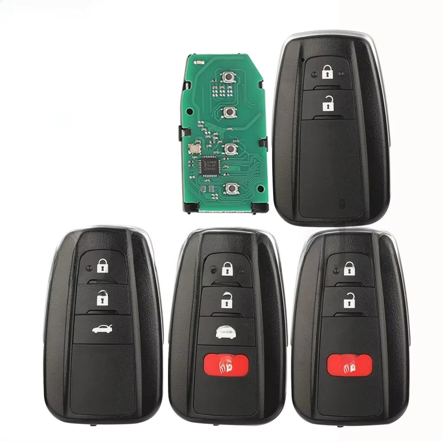 Jingyuqin Smart Remote Car Key für Toyota Corolla 2018-2022, 433MHz, 4A HITAG AES NCF29A1M Chip, Schwarz - Bild 4