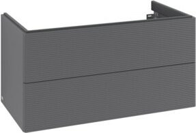V&B Waschtischunterschrank Antao mit Auszugbeleuchtung, Anthrazit lackiert, B/T/H: 98,8 x 50,4 x 49,6 cm - Bild 1