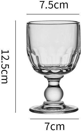 Retro Kristallglas Weinkelch mit Perlen-Design von Yiran Furniture, transparent, 200 ml - Bild 1