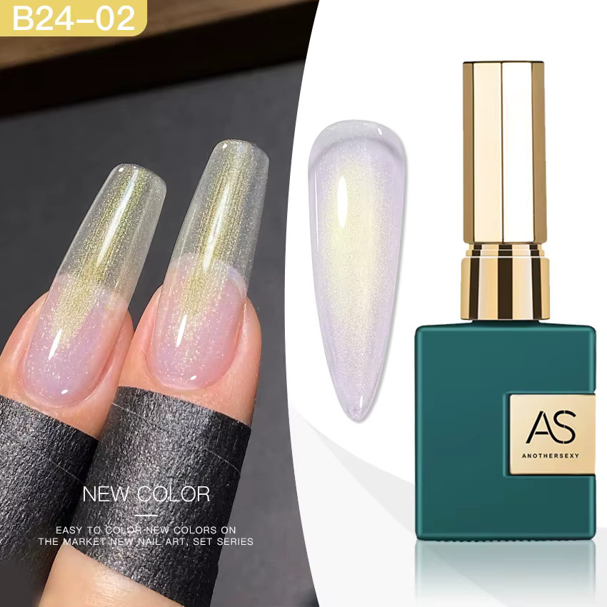 AS Aurora Glitter Nagelgel, Blau Lila, 15 ml - Bild 4
