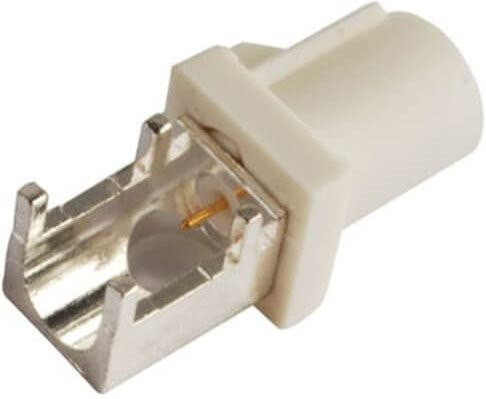 FAKRA HF-Koaxialstecker Weiß Männlich für PCB-Montage 50 Ohm für Auto-GPS-Navigation und TV-Antennen - Bild 1