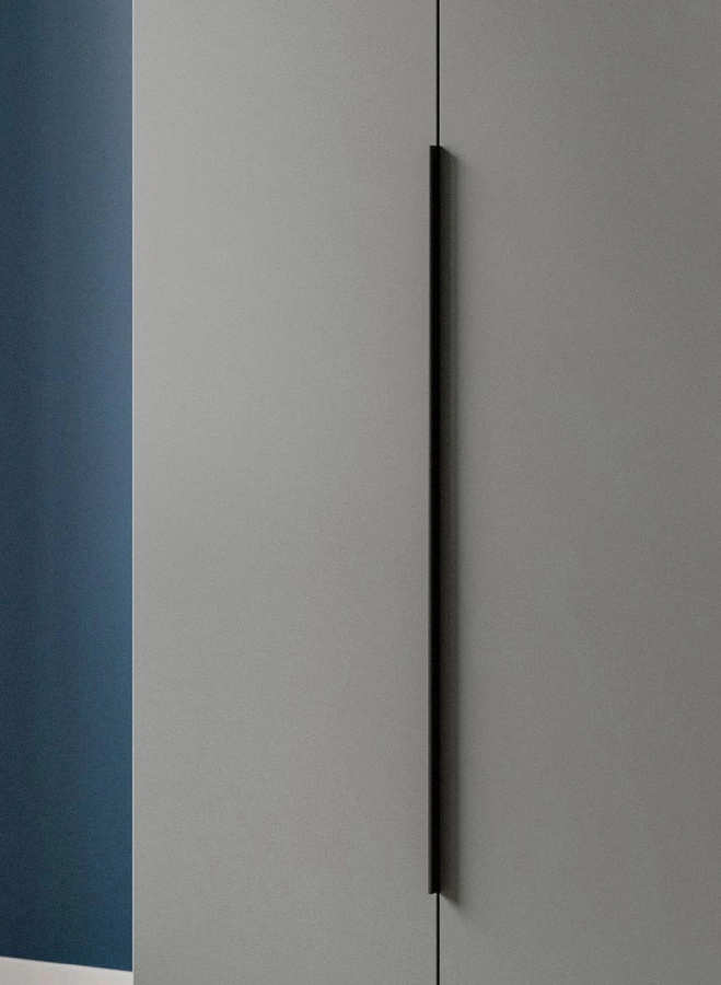 Kleiderschrank Swan 2-türig in Grau, modern mit Kleiderstange und Regalböden, B: 80 cm, H: 181 cm - Bild 3