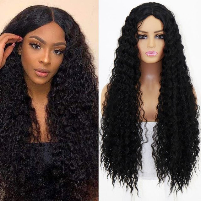 MERISIHAIR Afro-Lockenperücke, synthetisch, braun, 30 inches, Damen - Bild 1