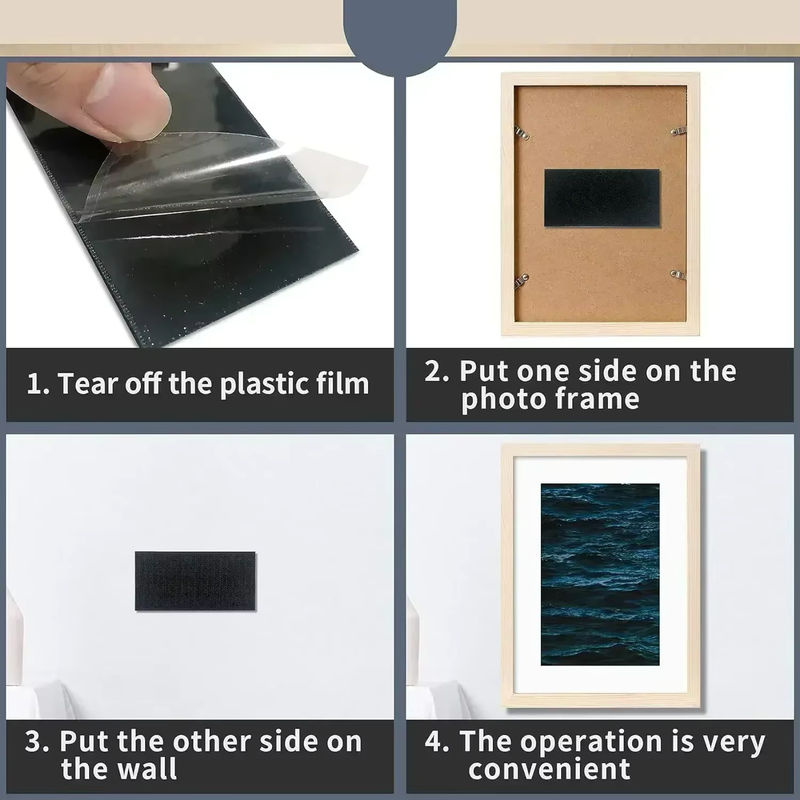 Selbstklebendes Klettverschlussband in Schwarz für Kabel-Organizer, Teppichbefestigungen und DIY-Projekte - Bild 4