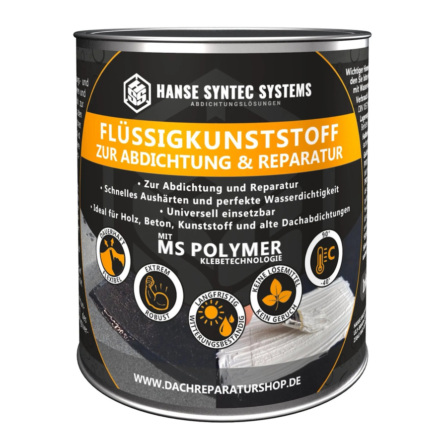 HSS Flüssigkunststoff MS-Polymer als wasserdichte Flüssigmembran in Grau, 300 g - Bild 2