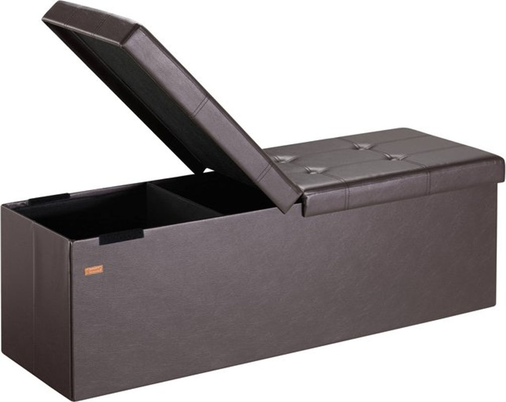 Casaria Sitzbank Braun mit Klappdeckel B/T/H: 115 x 38 x 38 cm - Bild 2