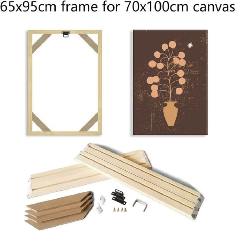 Little PP Holzrahmen für Leinwanddrucke und Diamant-Malerei, beige, B/H: 65 x 95 cm, passend für 70 x 100 cm Bilder und Poster - Bild 1