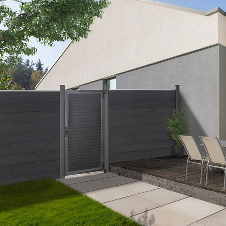 Home Deluxe WPC Gartentor Callator Anthrazit B: 90 cm, H: 180 cm