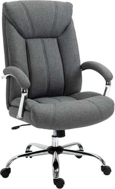 Vinsetto Drehstuhl 921-472V80GY Executive Chair in Grau mit Armlehnen und Rollen, B/T/H: 65 x 78 x 120 cm - Bild 1