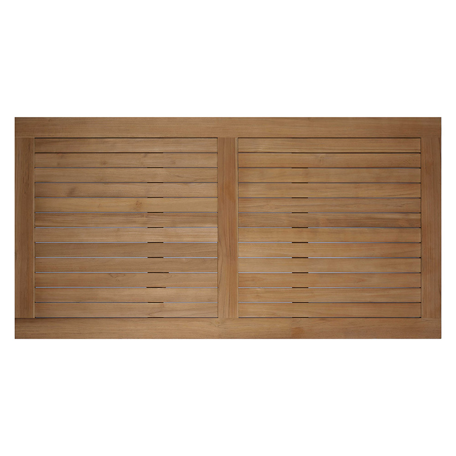 Stern Interno Esstisch mit Teakholzplatte und Edelstahlgestell, Braun, B: 180 cm, T: 100 cm - Bild 2