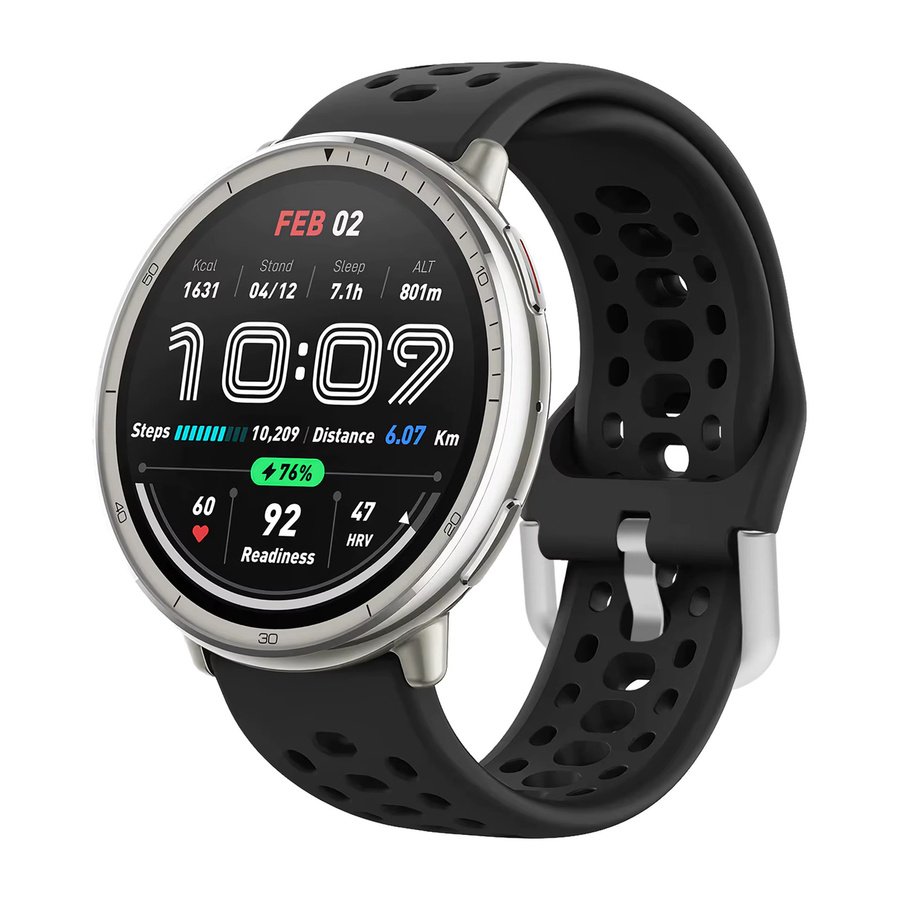 Amazfit Uhrenarmband Silikon, Schwarz, Unisex - Bild 3