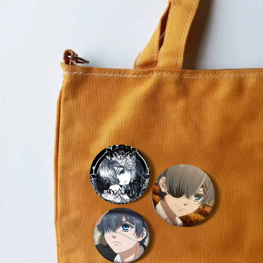 Brosche Black Butler Ciel Phantomhive, Emaille-Pin, rund - Bild 5
